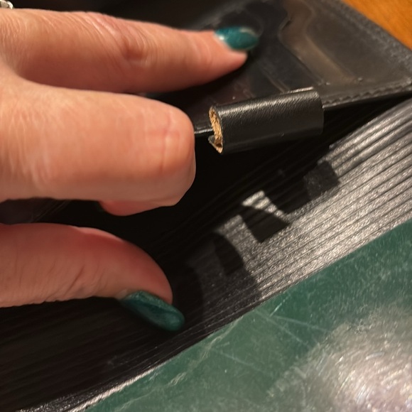 CAMELI Collection women’s genuine leather black checkbook credit card wallet vtg - Picture 8 of 14